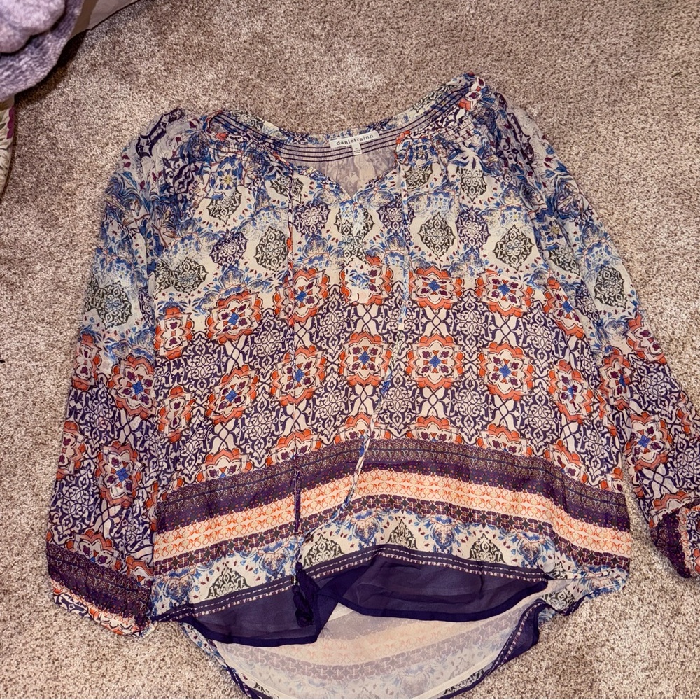 Daniel Rainn Multicolor Patterned Blouse